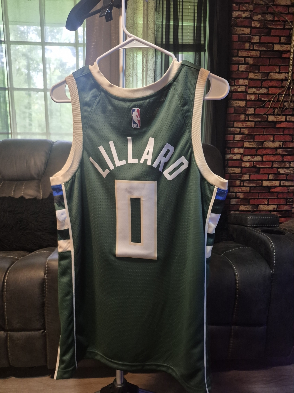 NBA Damian Lillard Green and White Team Jersey NWT